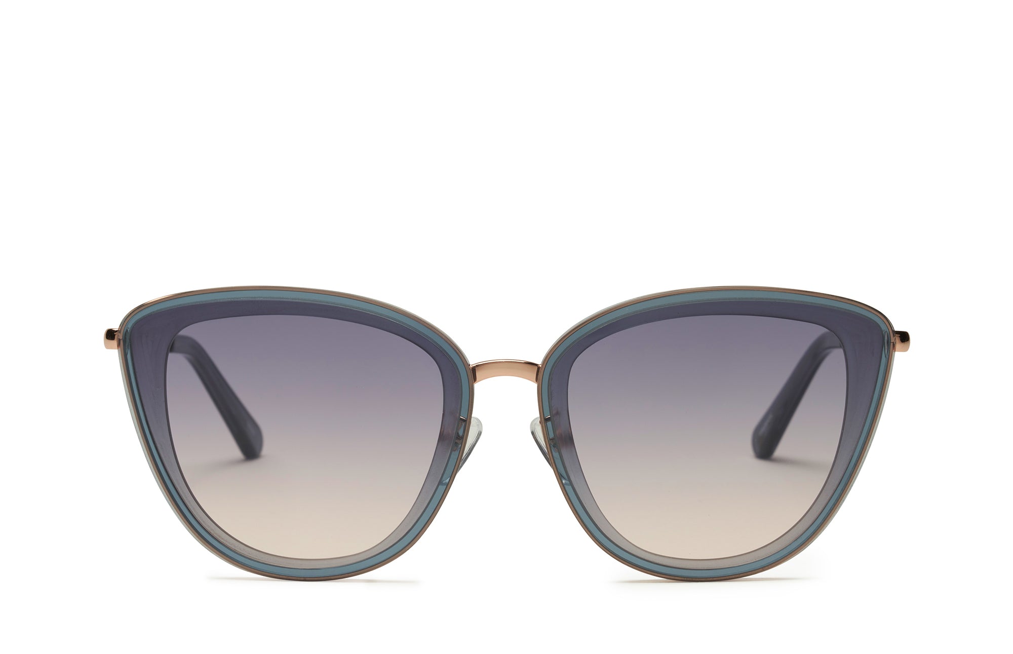 Covry Mimosa Iris Sunglasses - Blue Mimosa Iris Cateye Sunglass with Low Bridge Fit | COVRY main image 4