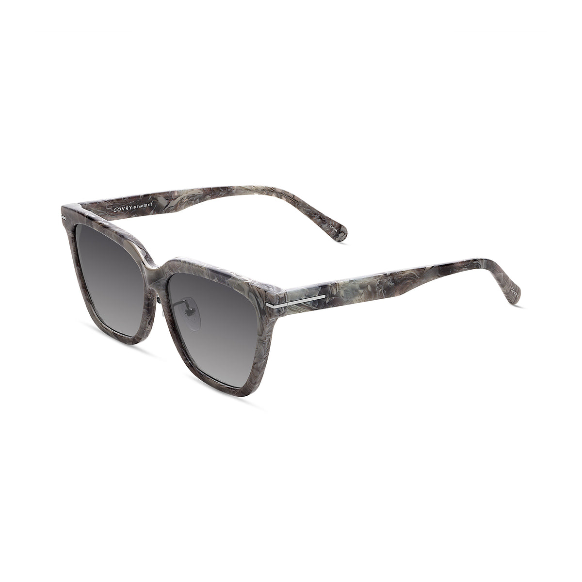 Covry Polarized Bella Sunglasses BELLA Napa Wide Square Low Bridge Sunglasses I COVRY main image 2