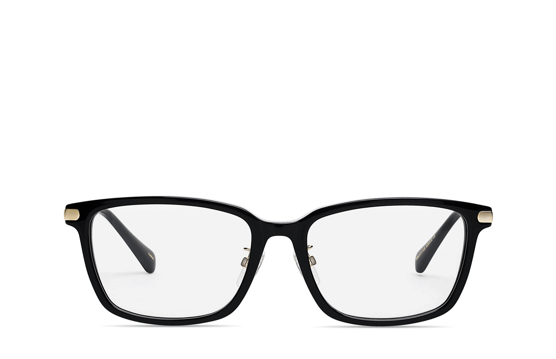 Cyrus Black Rectangular Glasses I Low Bridge Fit I COVRY