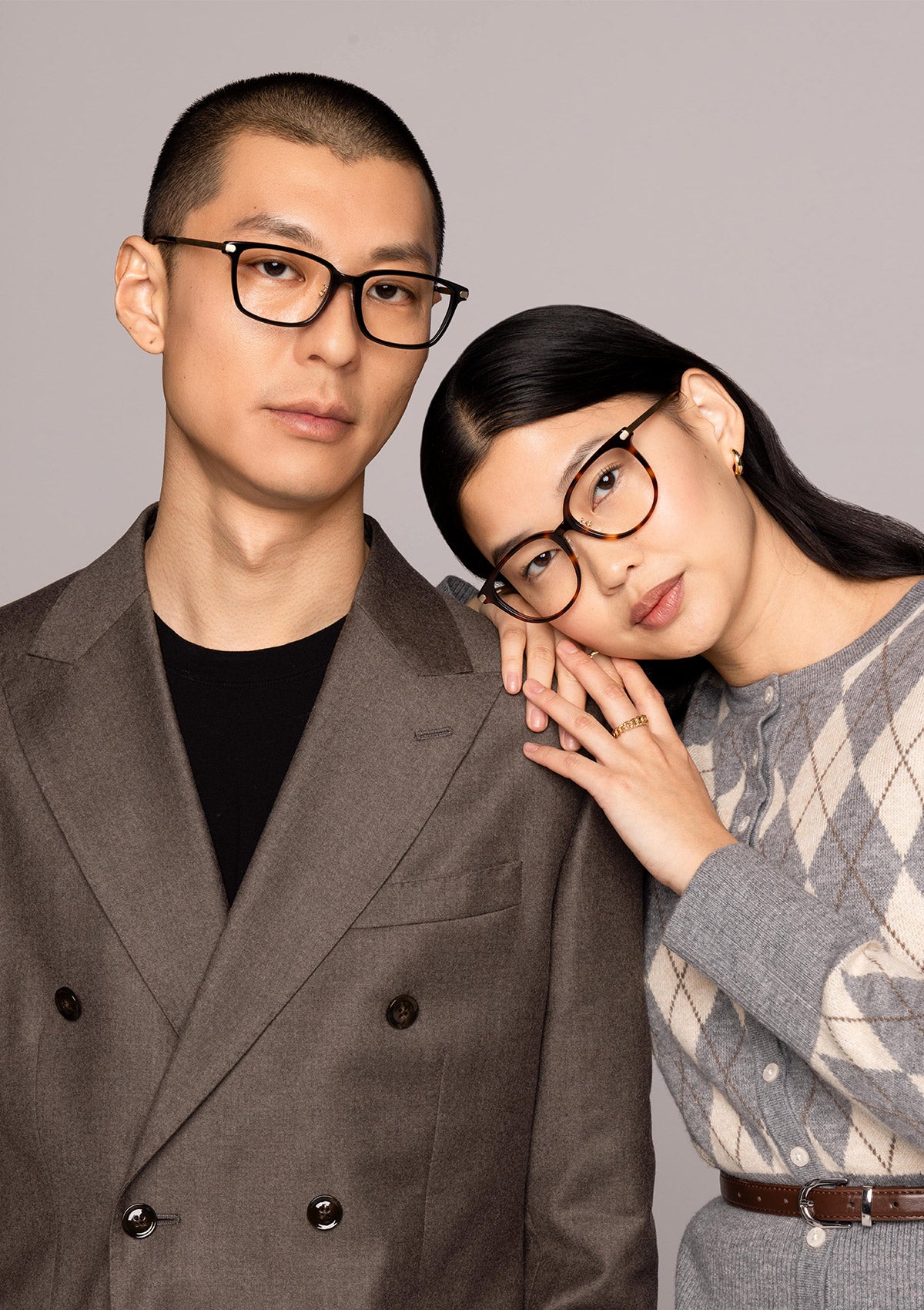 Cyrus Black Rectangular Glasses I Low Bridge Fit I COVRY