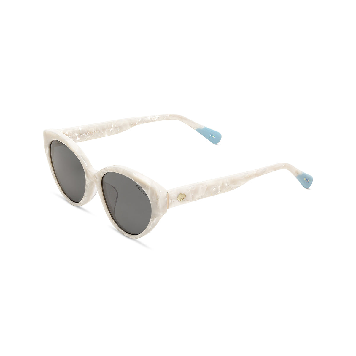 DIYA Cloud White Bridal Wedding Sunglasses I COVRY display picture 1
