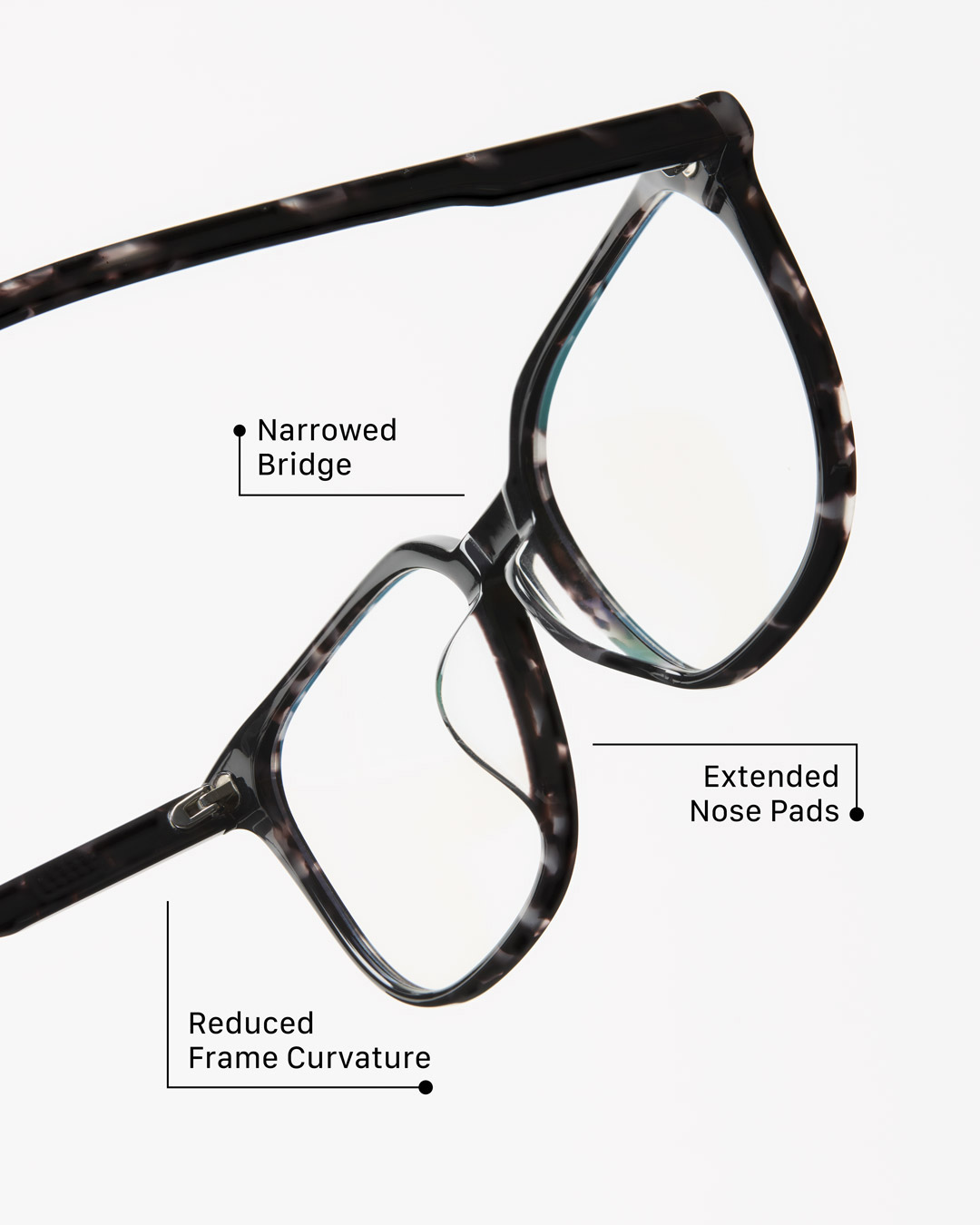 Keid Gold Glasses for Low Nose Bridge I COVRY