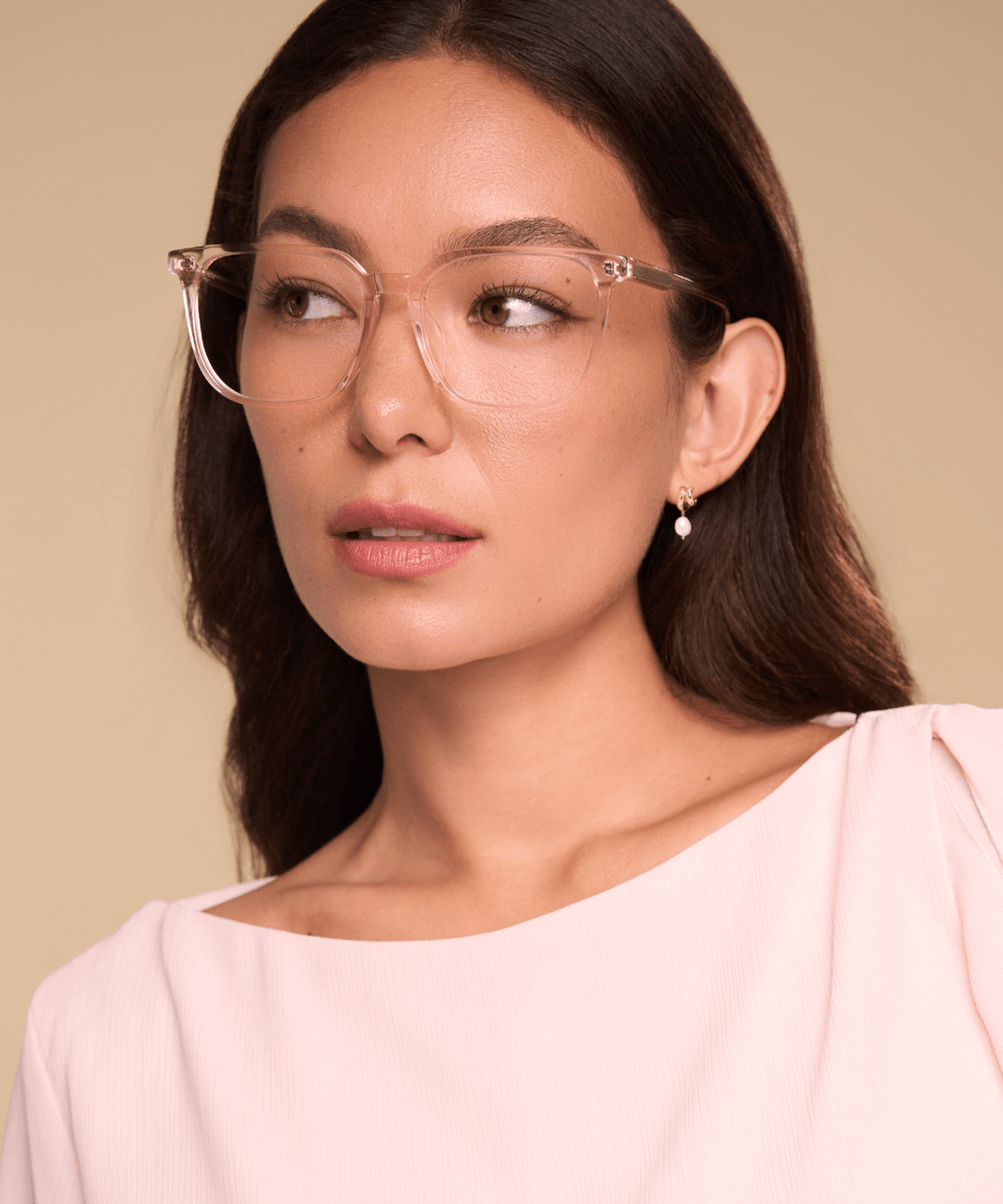 Heka Peach Low Bridge Fit Prescription Glasses I COVRY