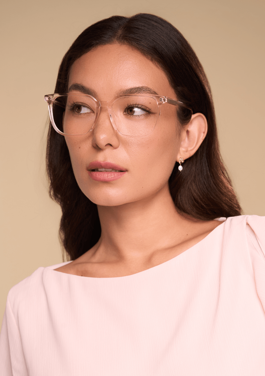 Heka Peach Low Bridge Fit Prescription Glasses I COVRY