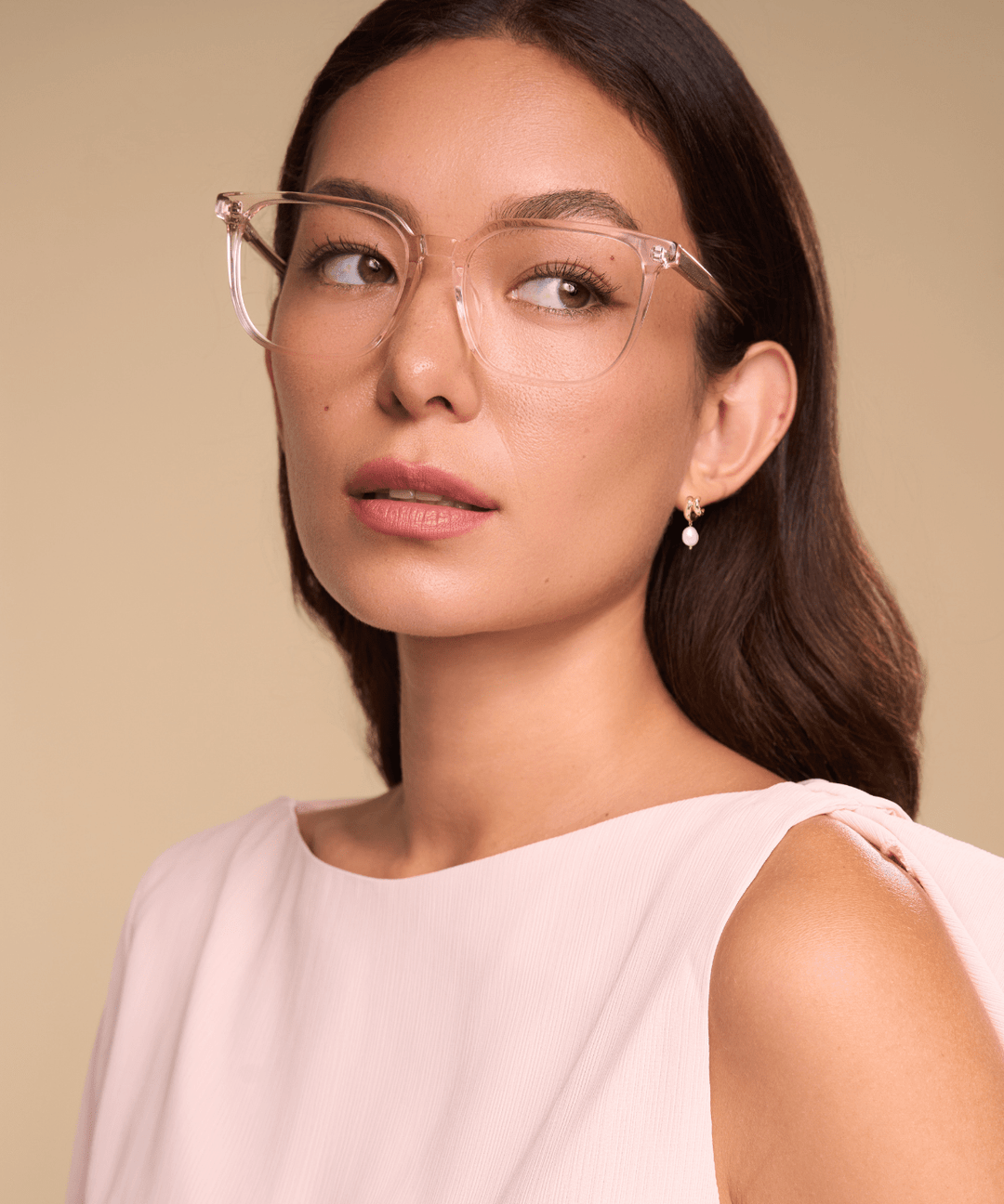 Heka Peach Low Bridge Fit Prescription Glasses I COVRY