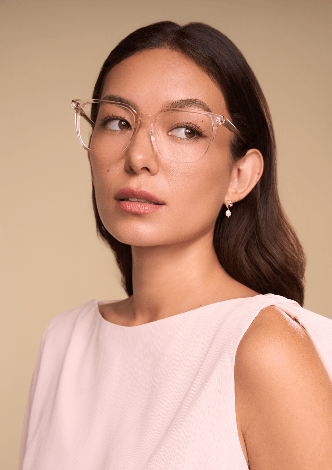 Heka Peach Low Bridge Fit Prescription Glasses I COVRY