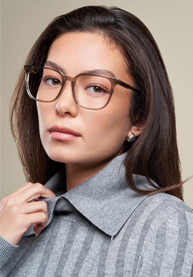 ❗Structure Taupe Eyeglasses❗ Taupe Retro-Vintage Acetate Cat-Eye Eyeglasses - Coho main image 3