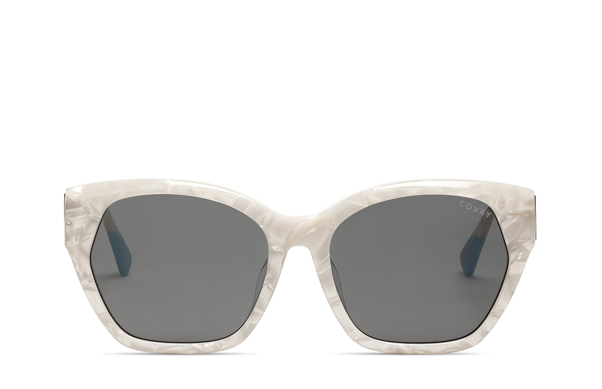 IRENA Cloud White Bridal Wedding Sunglasses I COVRY display picture 2