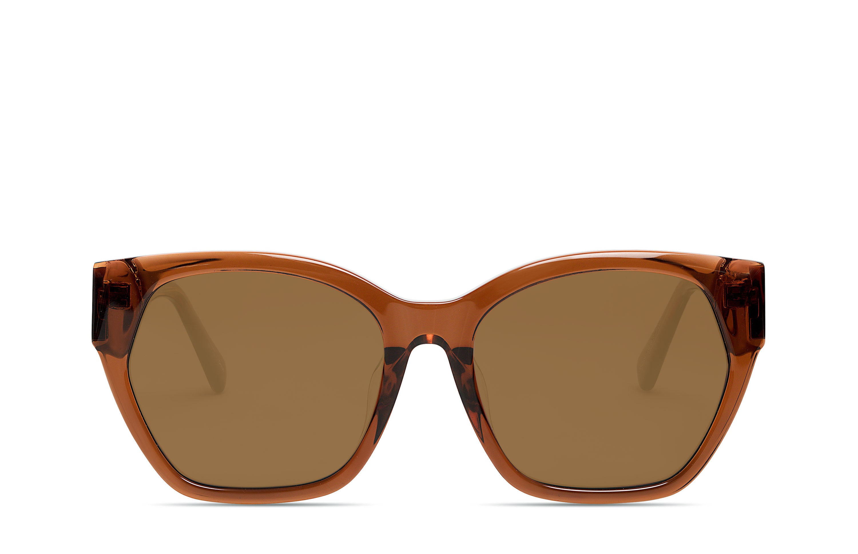 IRENA Terracotta Brown Women's Sunglasses for Low Nose Bridge I COVRY