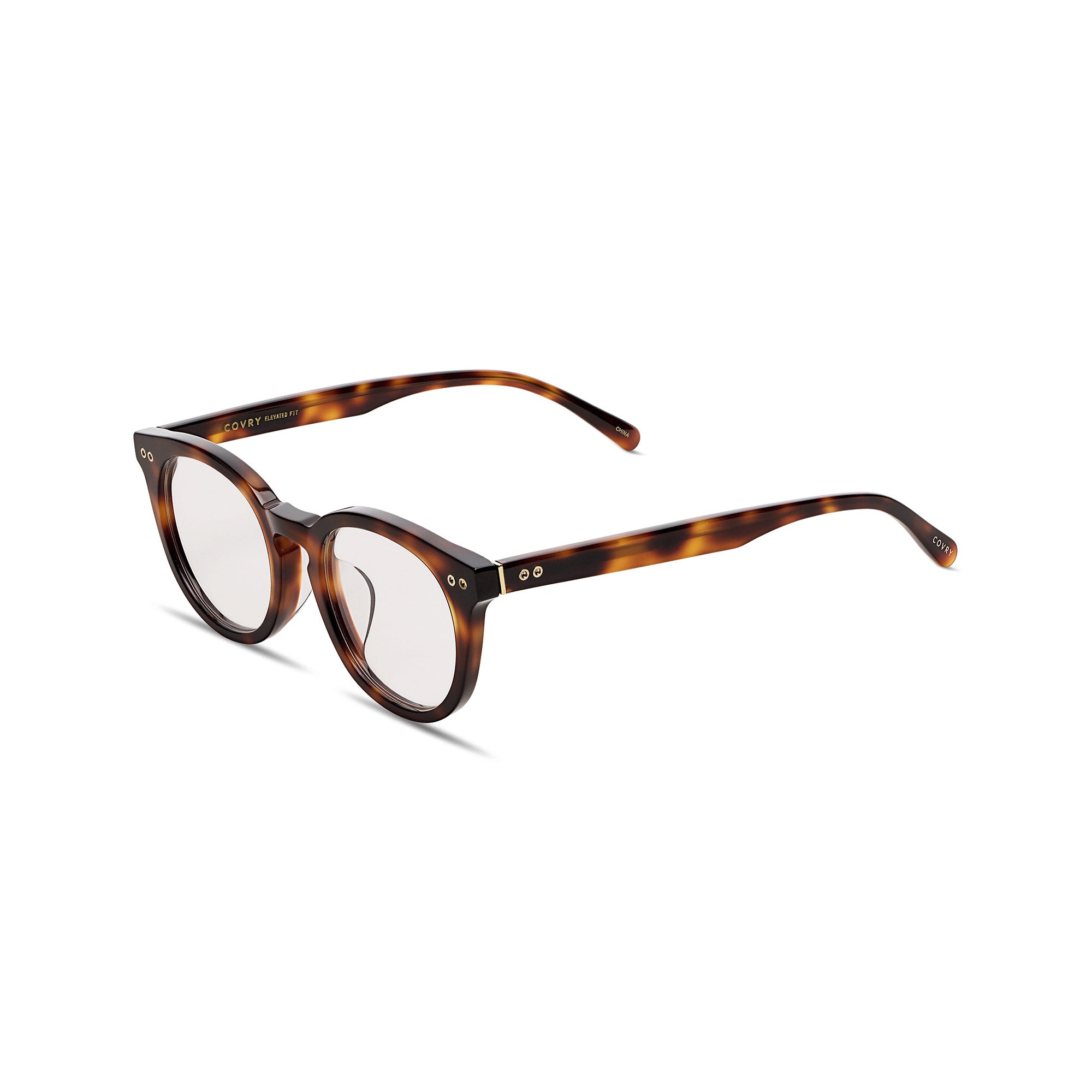 Mago Mocha Round Glasses I Low Bridge Fit I COVRY