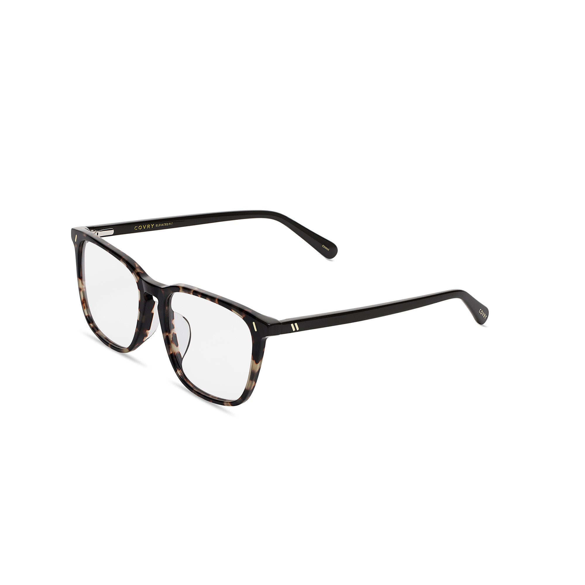 Nihal Amber Rectangular Glasses I Low Bridge Fit I COVRY
