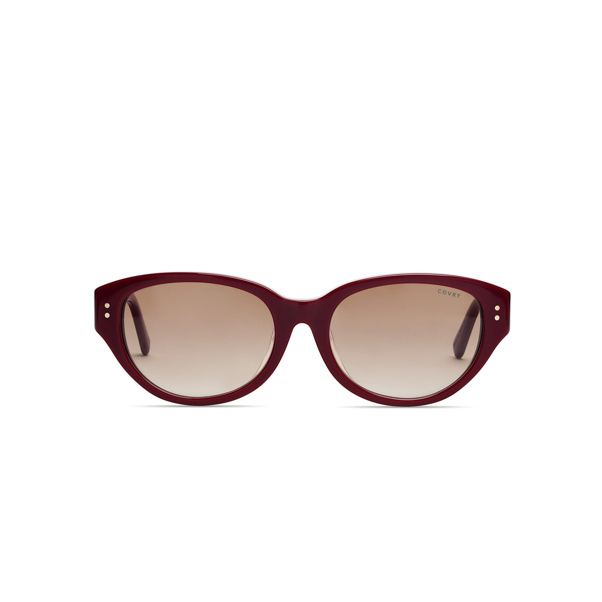 NOVA Azuki Red Cat Eye Sunglasses for Low Bridge Fit – COVRY display picture 2