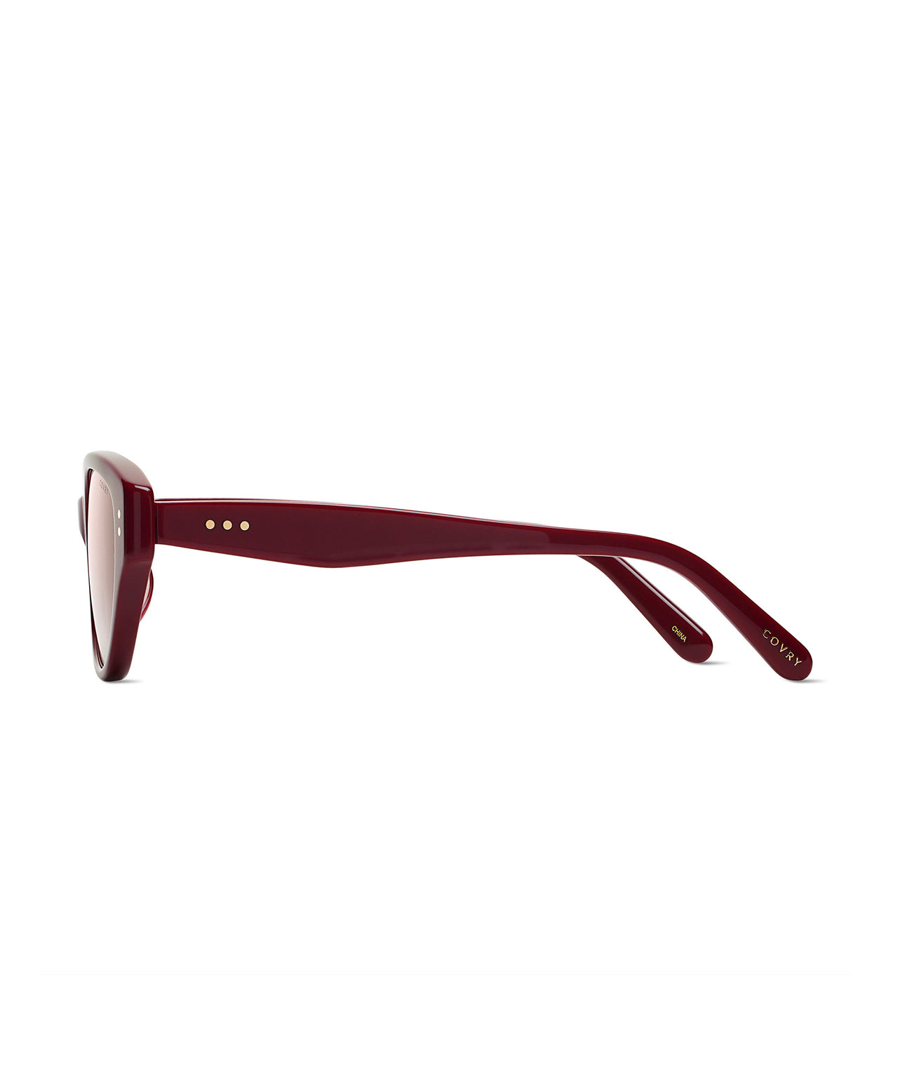 NOVA Azuki Red Cat Eye Sunglasses for Low Bridge Fit – COVRY display picture 2