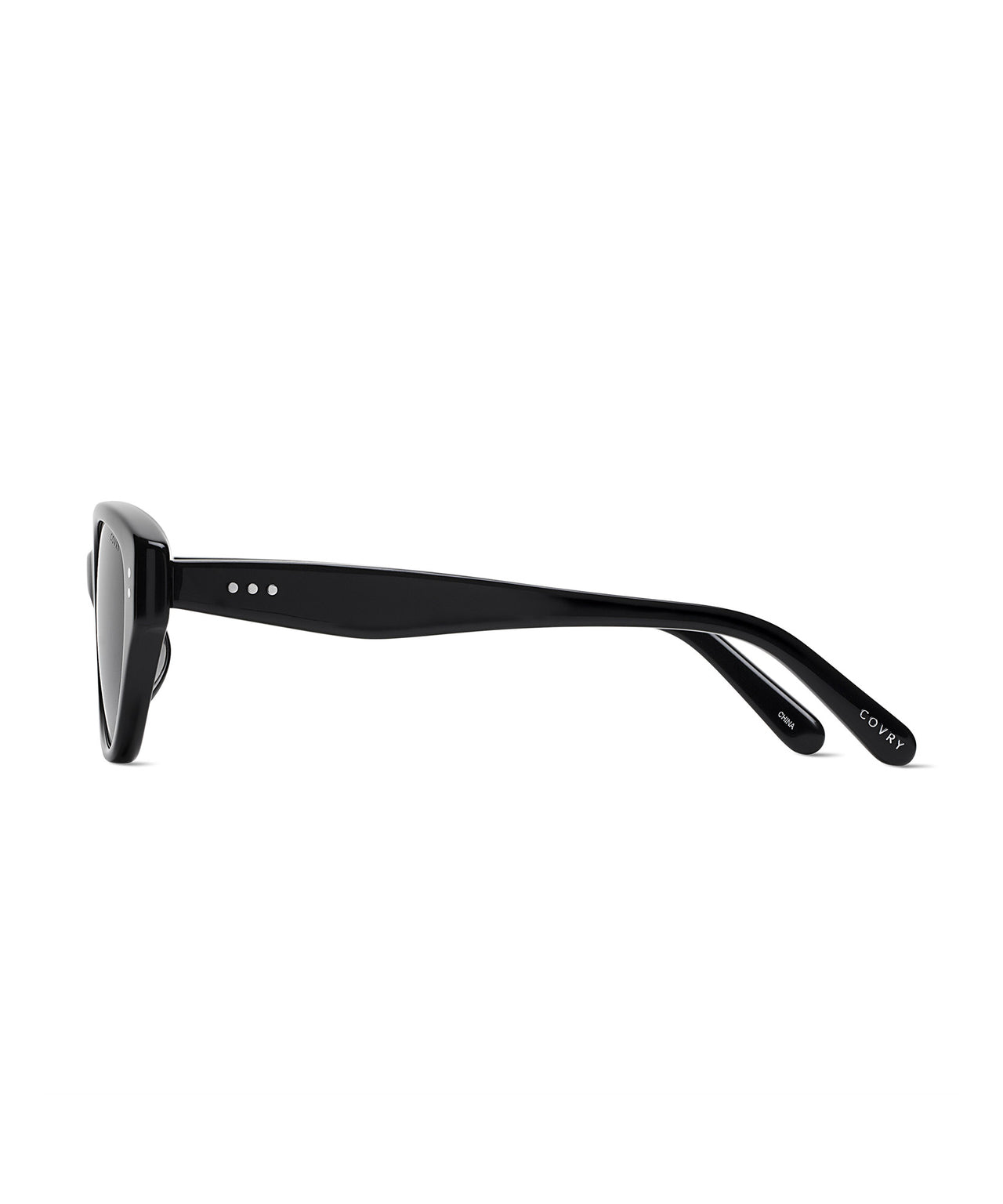 NOVA Black Polarized Sunglasses for Low Nose Bridge I COVRY display picture 1