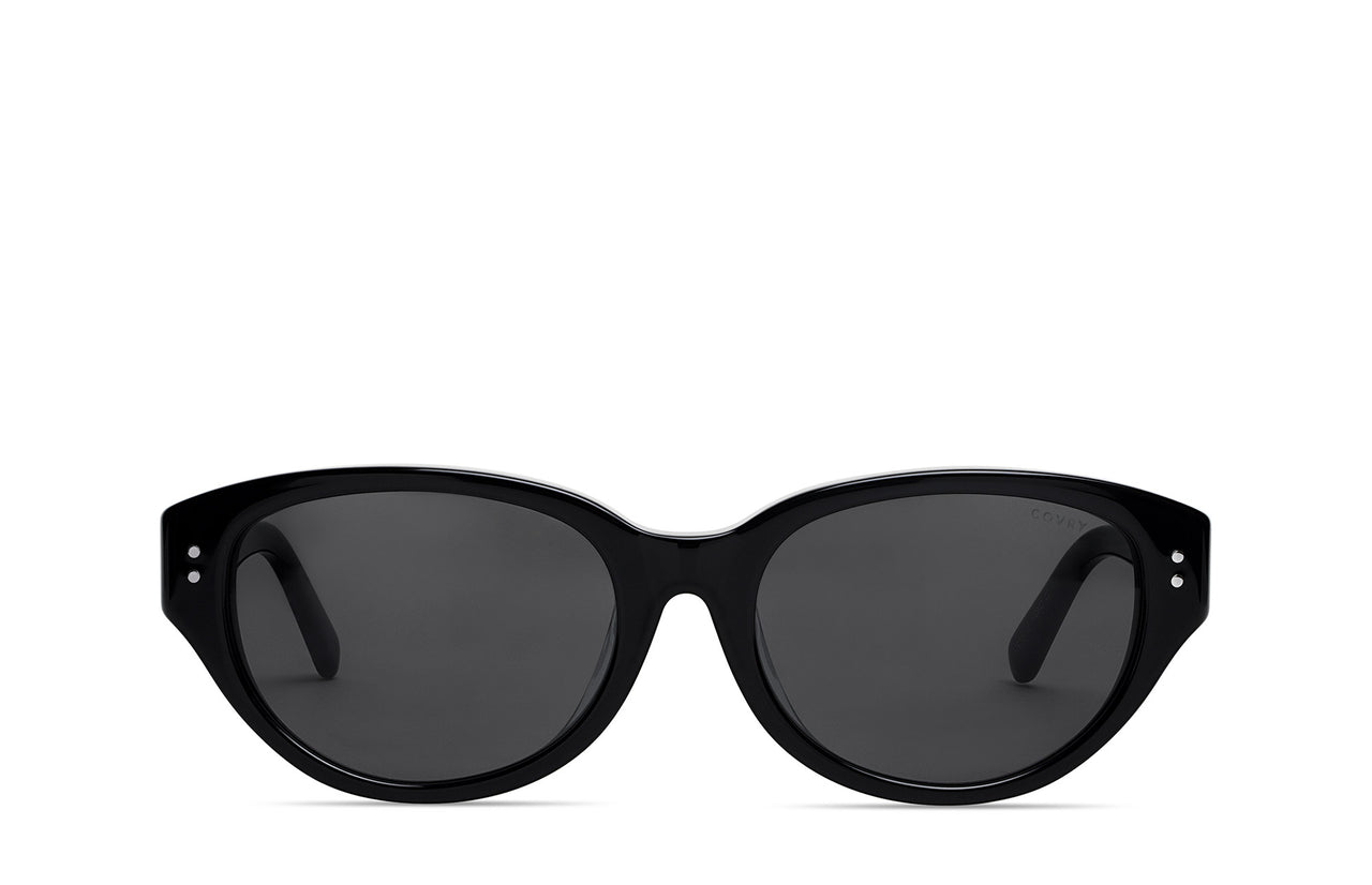 NOVA Black Polarized Sunglasses for Low Nose Bridge I COVRY