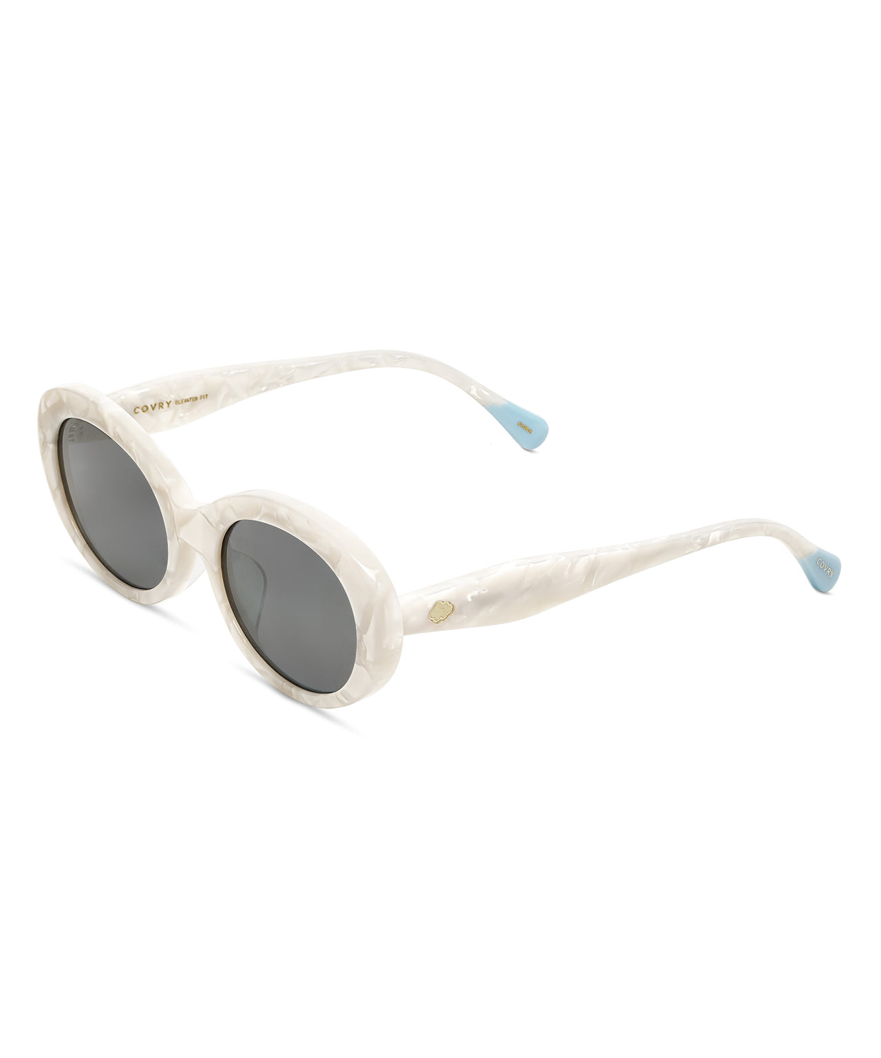 clout goggles acne studios PETRA Cloud White Bridal Wedding Sunglasses I COVRY Polarized