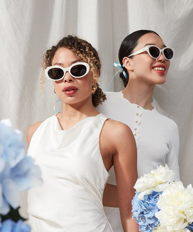 PETRA Cloud White Bridal Wedding Sunglasses I COVRY display picture 3