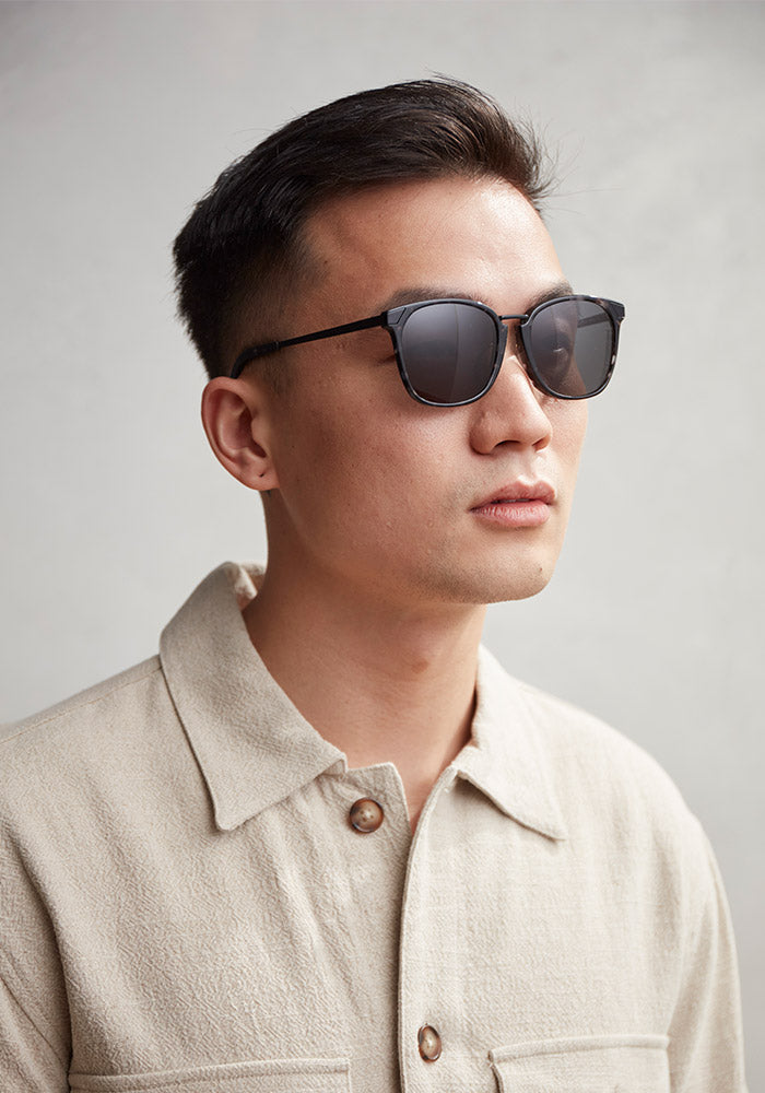Vega Walnut Sunglasses for Low Nose Bridge | COVRY